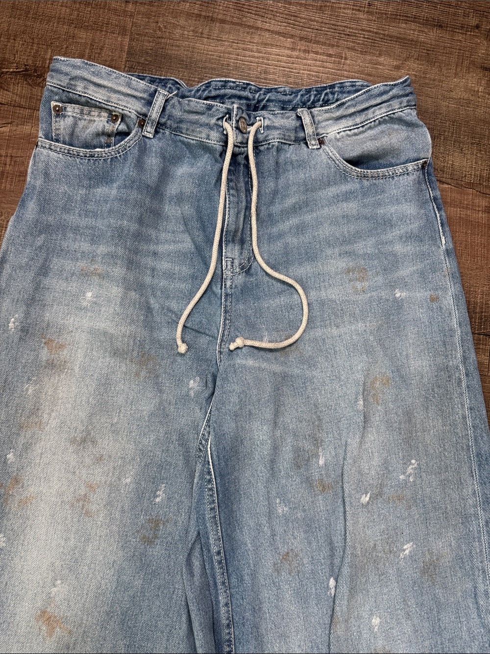 MM6 Maison Margiela Indigo 5 Pocket Shoe String Jeans - Picture 2 of 15
